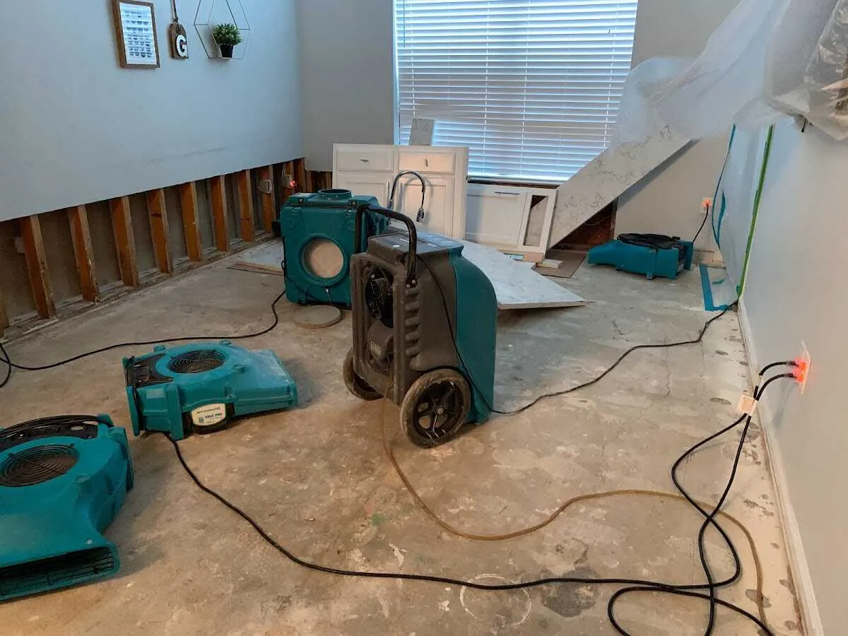 Dehumidifier in flood-cut room for Water Extraction & Removal in Hampton