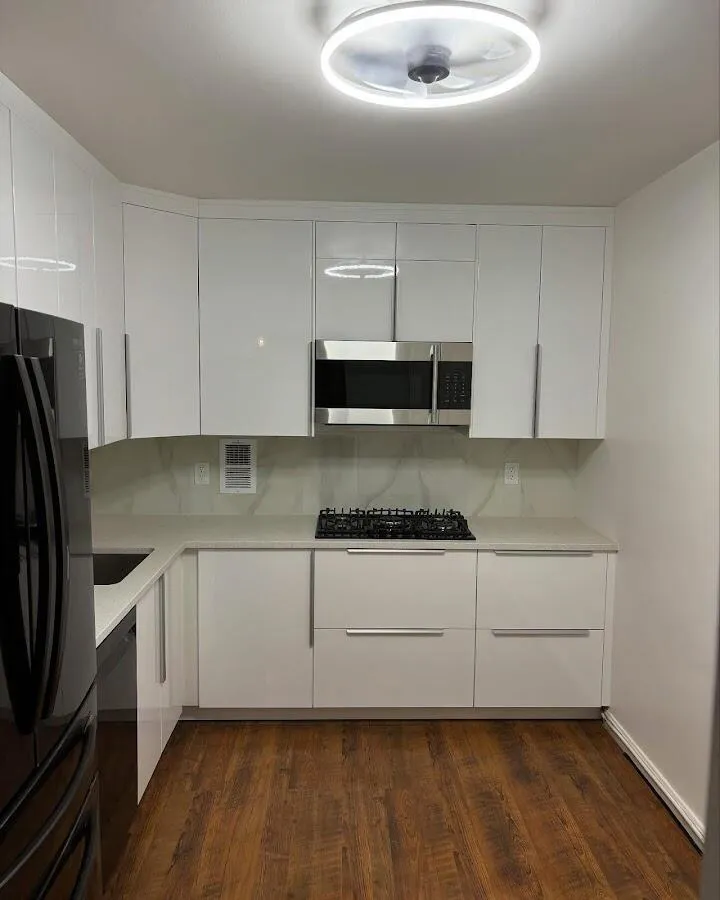 Renovated kitchen with quartz countertops in Hampton